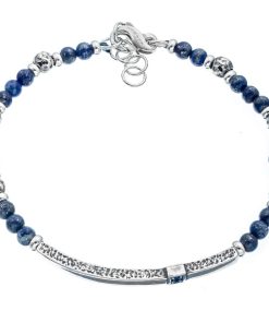 Man Athena Gioielli | Soulman Bracciale In Argento Brunito E Pietre