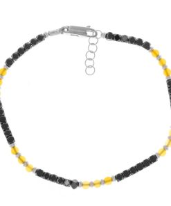 Man Athena Gioielli | New Soulman Bracciale Uomo In Argento Brunito E Pietre