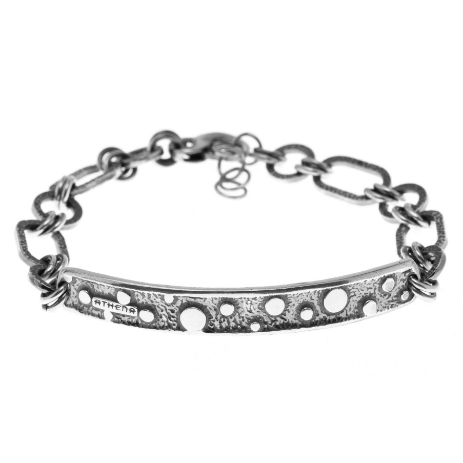 Man Athena Gioielli | New Soulman Bracciale Uomo In Argento Brunito