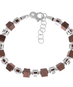 Man Athena Gioielli | New Soulman Bracciale Uomo In Argento Brunito E Legno