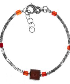 Man Athena Gioielli | New Soulman Bracciale Uomo In Argento Brunito E Pietre