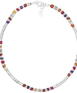 Gioielli Athena Gioielli | Rainbow New Collana In Argento Naturale E Pietre