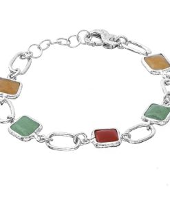 Gioielli Athena Gioielli | Mediterranea Petite Bracciale In Argento Naturale E Pietre