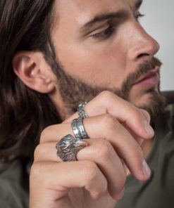 Man Athena Gioielli | Soulman Anello In Argento Brunito