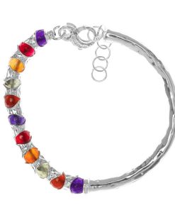 Gioielli Athena Gioielli | Rainbow New Bracciale In Argento Naturale E Pietre