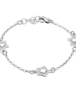 Gioielli Athena Gioielli | Stelle Bracciale In Argento Naturale